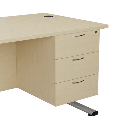 Jemini 3 Drawer Fixed Pedestal 400x500x495mm Maple KF79869