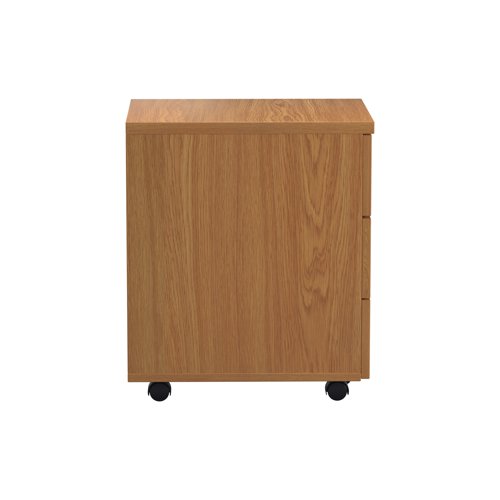 Jemini 3 Drawer Mobile Pedestal 400x500x595mm Nova Oak KF79873