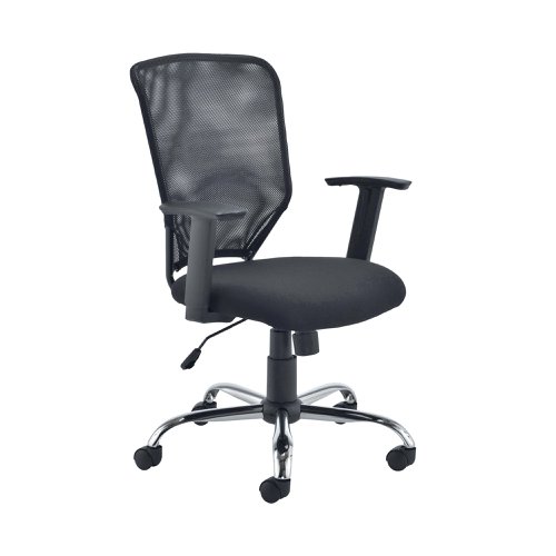 Jemini Low Back Operator Mesh Back Chair 600x600x940-1030mm Black KF79885