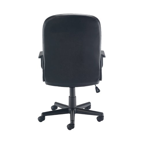 Jemini Jack 2 Executive Swivel Chair with Fixed Arms 620x600x1020-1135mm Polyurethane Black KF79887