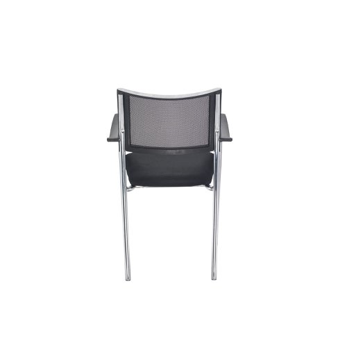 Jemini Jupiter Conference Chair with Arms 555x550x860mm Mesh Back Black/Chrome KF79891 | VOW