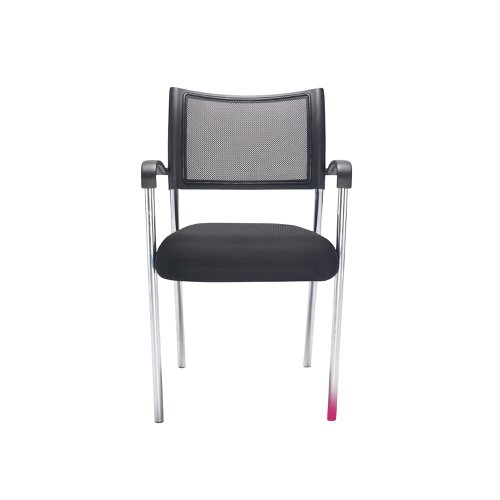 Jemini Jupiter Conference Chair with Arms 555x550x860mm Mesh Back Black/Chrome KF79891 | VOW