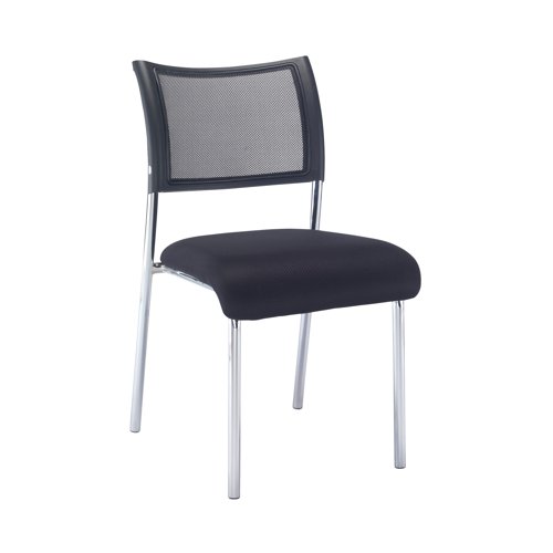 Jemini Jupiter Conference Chair 555x550x860mm Mesh Back Black/Chrome KF79892 | VOW