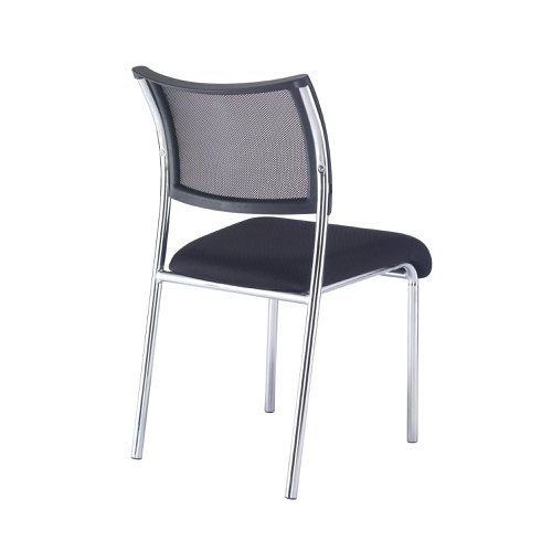 Jemini Jupiter Conference Chair 555x550x860mm Mesh Back Black/Chrome KF79892 | VOW