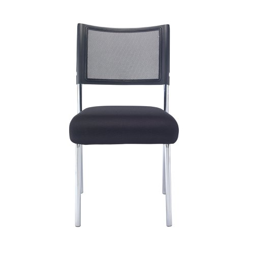 Jemini Jupiter Conference Chair 555x550x860mm Mesh Back Black/Chrome KF79892 | VOW