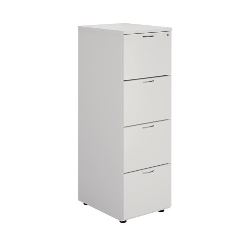 First 4 Drawer Filing Cabinet 464x600x1365mm White KF79920