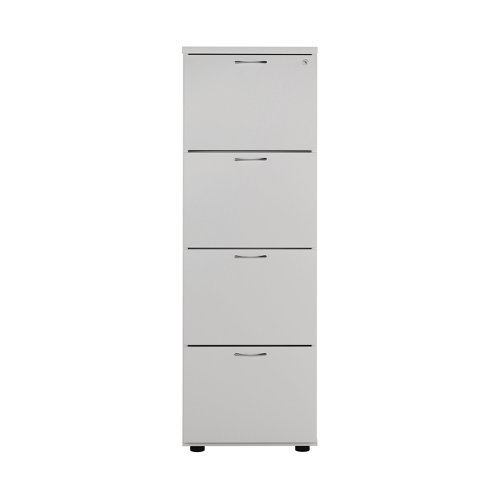 First 4 Drawer Filing Cabinet 464x600x1365mm White KF79920 | VOW