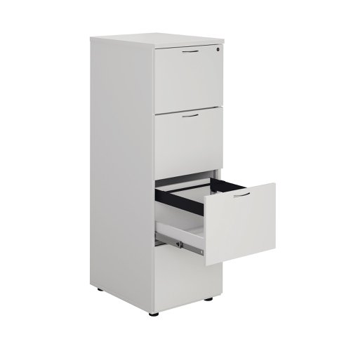 First 4 Drawer Filing Cabinet 464x600x1365mm White KF79920 | VOW