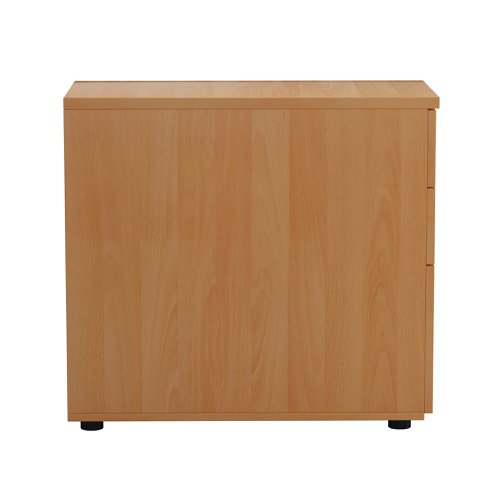 First 3 Drawer Desk High Pedestal 404x800x730mm Beech KF79930