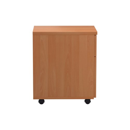 First 2 Drawer Mobile Pedestal 404x500x595mm Beech KF79989