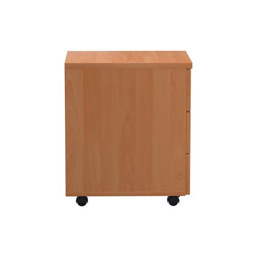 First 3 Drawer Mobile Pedestal 400x500x595mm Beech KF79991