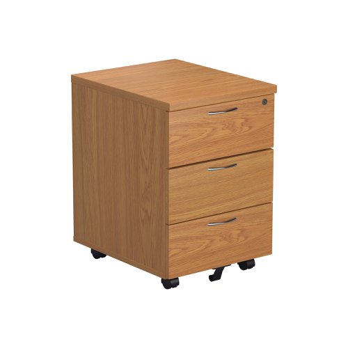 First 3 Drawer Mobile Pedestal 400x500x595mm Nova Oak KF79992