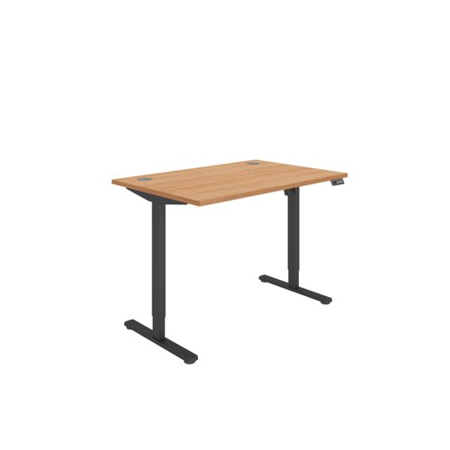 Astin Economy Single Motor Sit/Stand Desk 1200x800x705-1220mm Norweigian Beech/Black KF800001