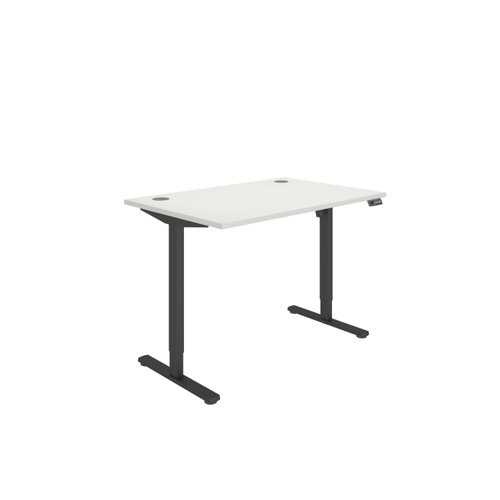 Astin Economy Single Motor Sit/Stand Desk 1200x800x705-1220mm Arctic White/Black KF800004 | VOW