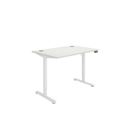 Astin Economy Single Motor Sit/Stand Desk 1200x800x705-1220mm Arctic White/White KF800012 | VOW