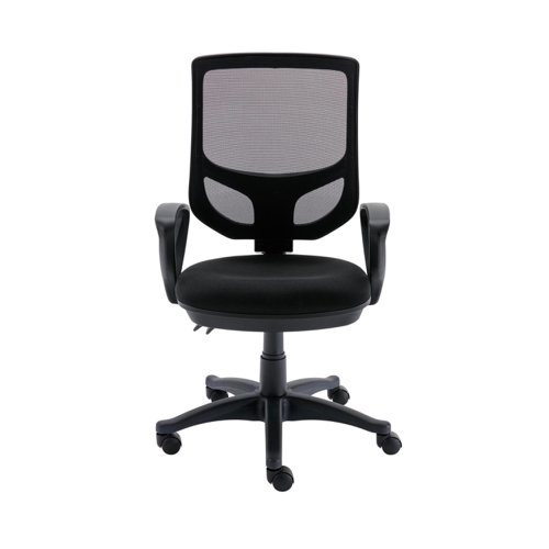 Astin Nesta Mesh Back Operator Chair with Fixed Arms 590x900x1050mm Black KF800022