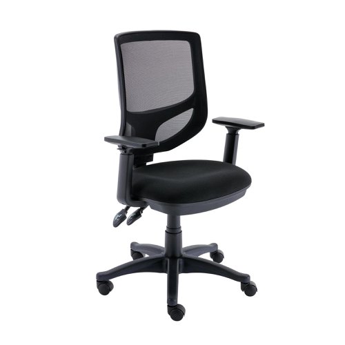 Astin Nesta Mesh Back Operator Chair Black with Adjustable Arms 590x900x1050mm Charcoal KF800023