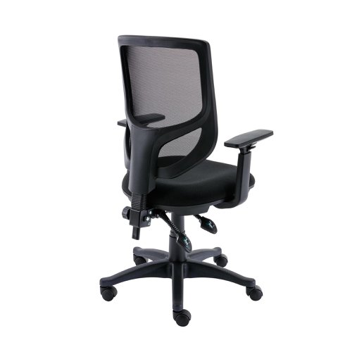 Astin Nesta Mesh Back Operator Chair Black with Adjustable Arms 590x900x1050mm Charcoal KF800023