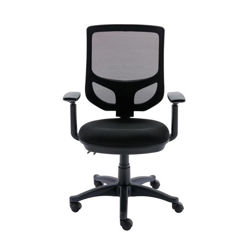 Astin Nesta Mesh Back Operator Chair Black with Adjustable Arms 590x900x1050mm Charcoal KF800023