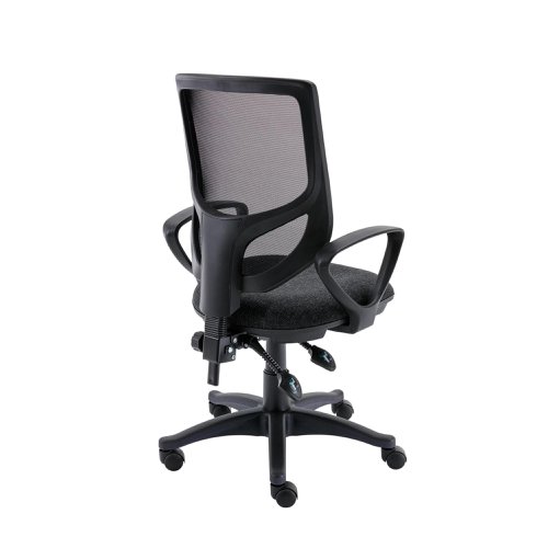 Astin Nesta Mesh Back Operator Chair Charcoal with Fixed Arms 590x900x1050mm Royal Blue KF800025