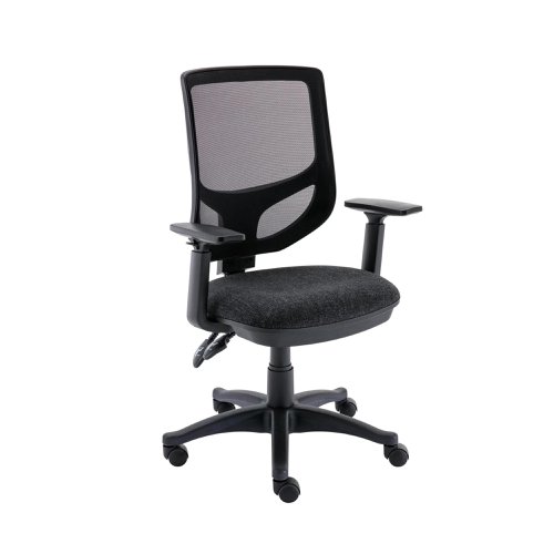 Astin Nesta Mesh Back Operator Chair Charcoal with Adjustable Arms 590x900x1050mm Black KF800026