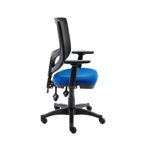 Astin Nesta Mesh Back Operator Chair Royal Blue with Fixed Arms 590x900x1050mm Charcoal KF800027