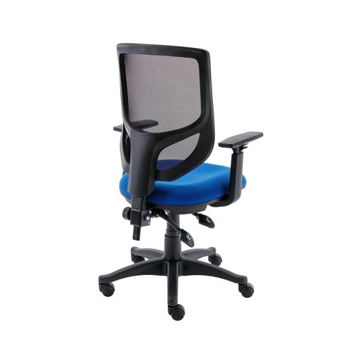 Astin Nesta Mesh Back Operator Chair Royal Blue with Fixed Arms 590x900x1050mm Charcoal KF800027