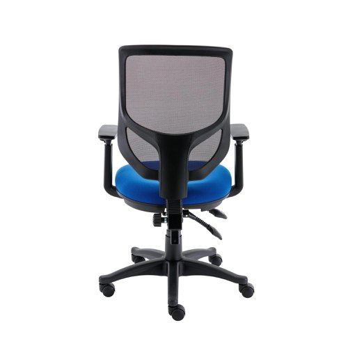 Astin Nesta Mesh Back Operator Chair Royal Blue with Fixed Arms 590x900x1050mm Charcoal KF800027