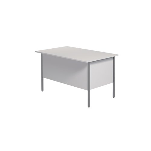 This 4 Leg desk from the Serrion range features a simple and contemporary finish that is ideal for use at home or in the office. The rectangular design allows for multiple desk configurations to set up your office in a way that works for you. This desk features an 18mm thick desktop with sturdy metal legs, a modesty panel and a three drawer pedestal included as standard.