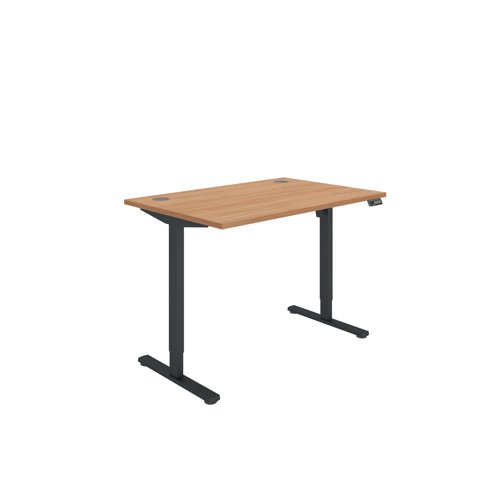 Polaris Single Motor Sit/Stand Desk 1200x800 Beech/Black KF800079