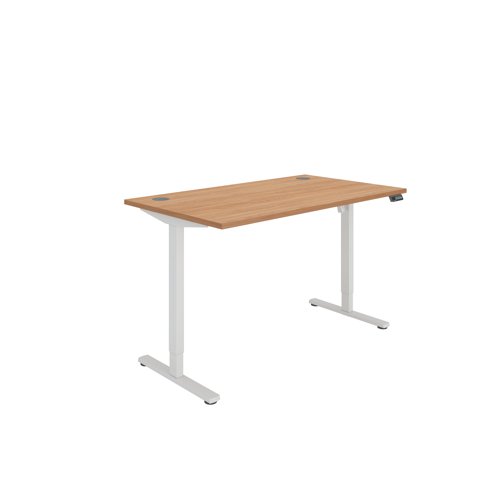 Polaris Single Motor Sit/Stand Desk 1400x800 Beech/White KF800089