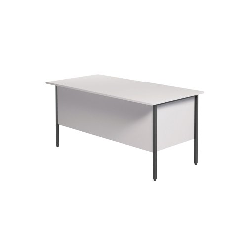 This 4 Leg desk from the Serrion range features a simple and contemporary finish that is ideal for use at home or in the office. The rectangular design allows for multiple desk configurations to set up your office in a way that works for you. This desk features an 18mm thick desktop with sturdy metal legs, a modesty panel and a two drawer and three drawer pedestal included as standard. Cable ports are not included. The desk measures 1500x750x730mm in size.