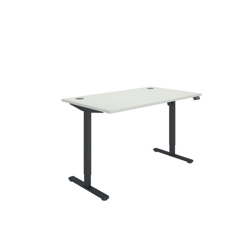 Polaris Single Motor Sit/Stand Desk 1400x800 White/Black KF800095