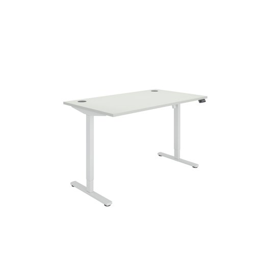 Polaris Single Motor Sit/Stand Desk 1400x800 White/White KF800096