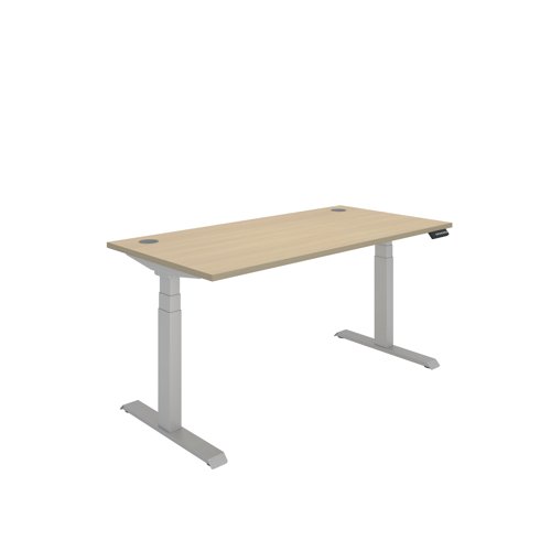 Polaris Dual Motor Sit/Stand Desk 1600x800 Oak/Silver KF800129