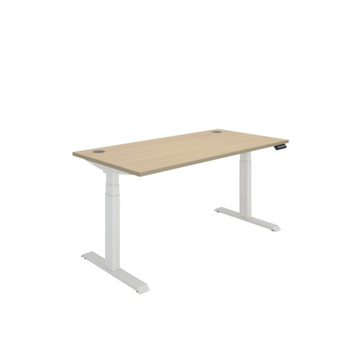 Polaris Dual Motor Sit/Stand Desk 1600x800 Oak/White KF800130