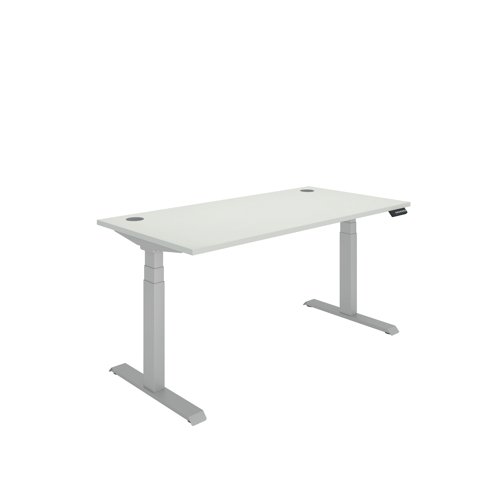 Polaris Dual Motor Sit/Stand Desk 1600x800 White/Silver KF800132