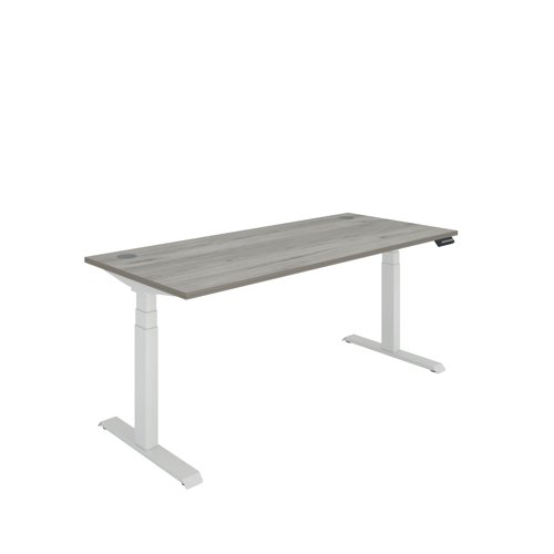 Polaris Dual Motor Sit/Stand Desk 1800x800 Grey Oak/White KF800139