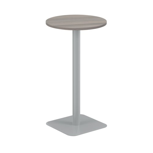 Jemini Origin 600mm High Table Grey Oak/Silver KF800154