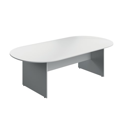 Serrion Wooden Boardroom Table 2400x1200x730mm White KF800288