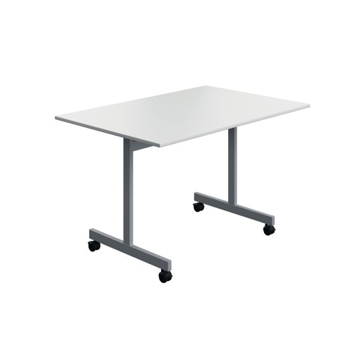 Serrion Tilting Rectangular Table 1200x800x730mm White/Silver KF800291