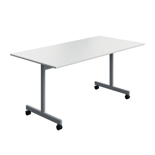 Serrion Tilting Rectangular Table 1600x800x730mm White/Silver KF800292