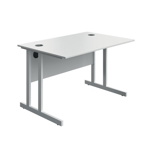 Serrion Twin Upright Desk 1200x800x730mm White/White KF800310