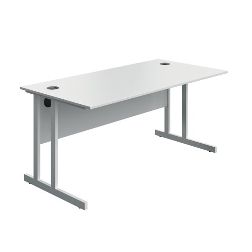 Serrion Twin Upright Desk 1600x800x730mm White/White KF800312