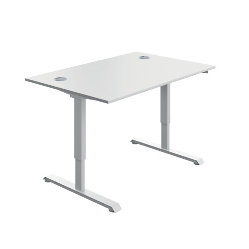 Serrion Single Motor Sit/Stand Desk 1200x800x730-1220mm White/White KF800326