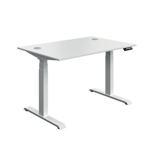 Serrion Dual Motor Sit/Stand Desk 1200x800x630-1290mm White/White KF800336