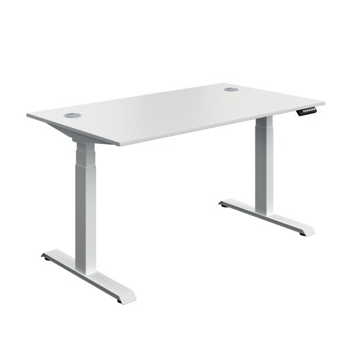 Serrion Dual Motor Sit/Stand Desk 1400x800x630-1290mm White/White KF800339