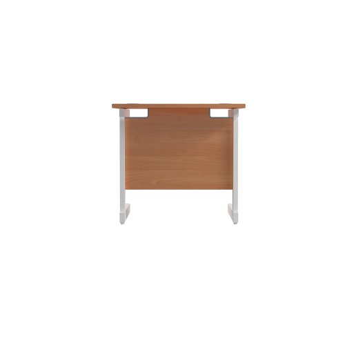 Jemini Single Rectangular Desk 800x600x730mm Beech/White KF800341