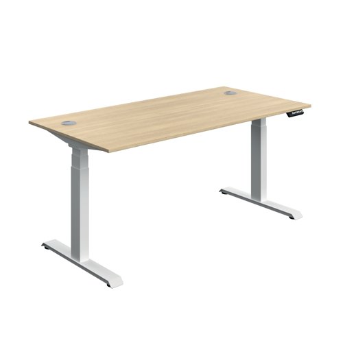 Serrion Dual Motor Sit/Stand Desk 1600x800x630-1290mm Oak/White KF800345