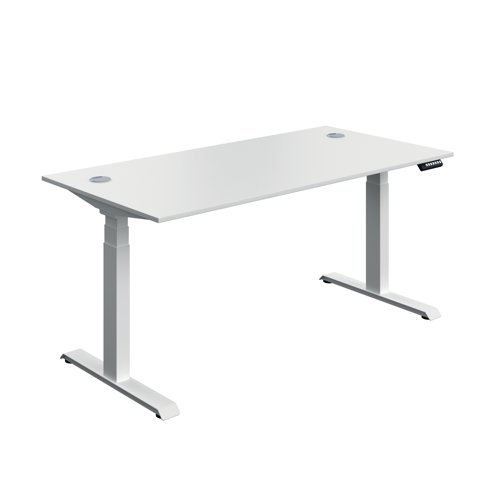 Serrion Dual Motor Sit/Stand Desk 1600x800x630-1290mm White/White KF800346